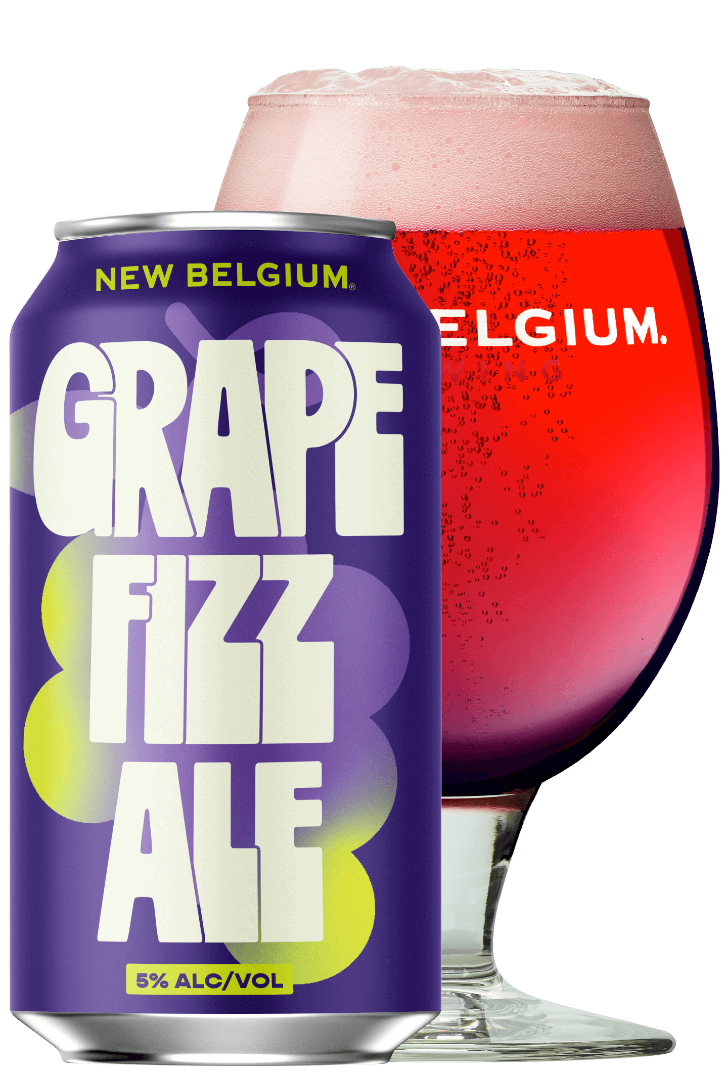 NBB Grape FIzz Ale Globe Glass Can Combo 2025