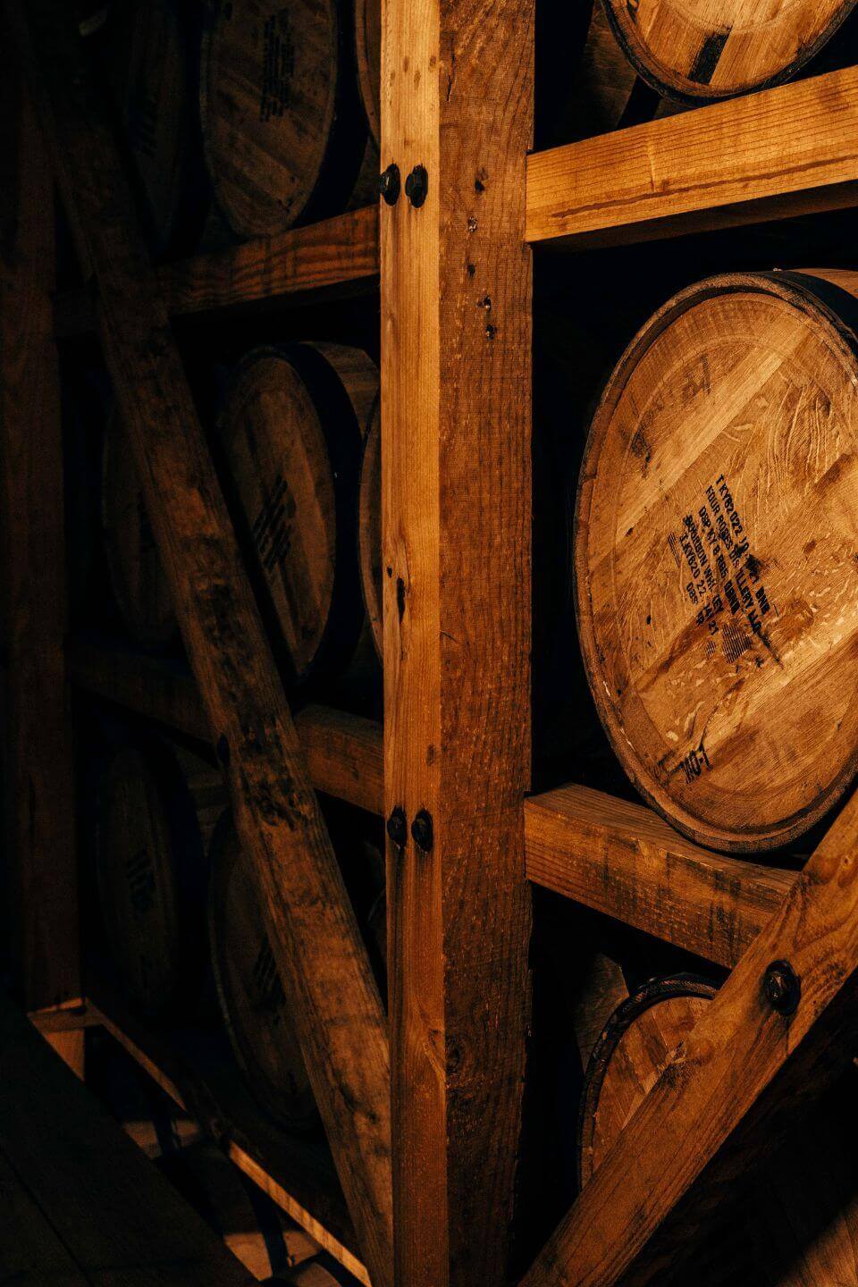 Four Roses bourbon barrels