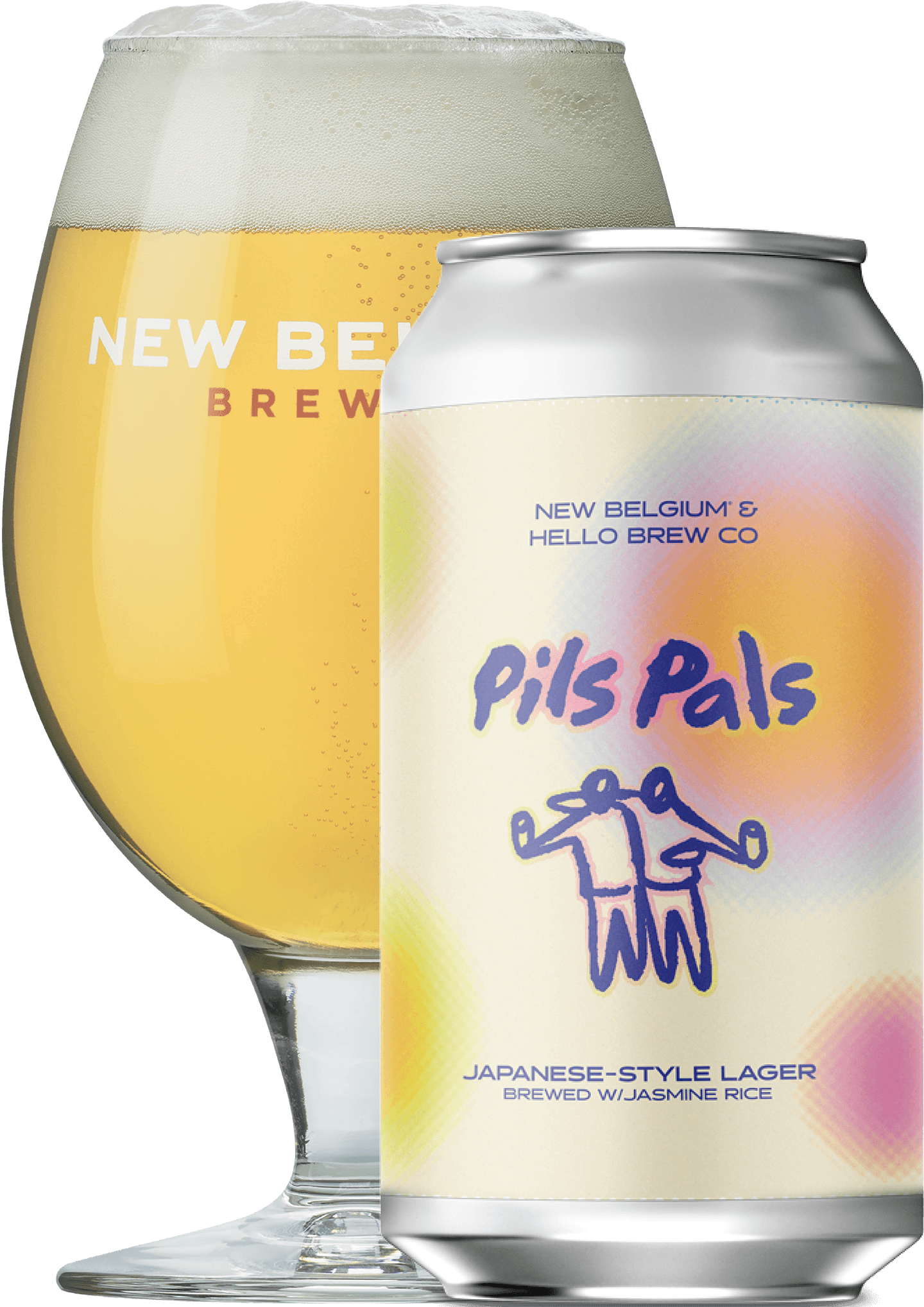 NBBxHELLO Pils Pals can glass d