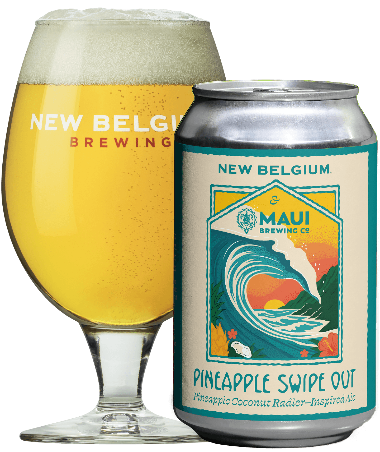 pineapple swip out glass can m