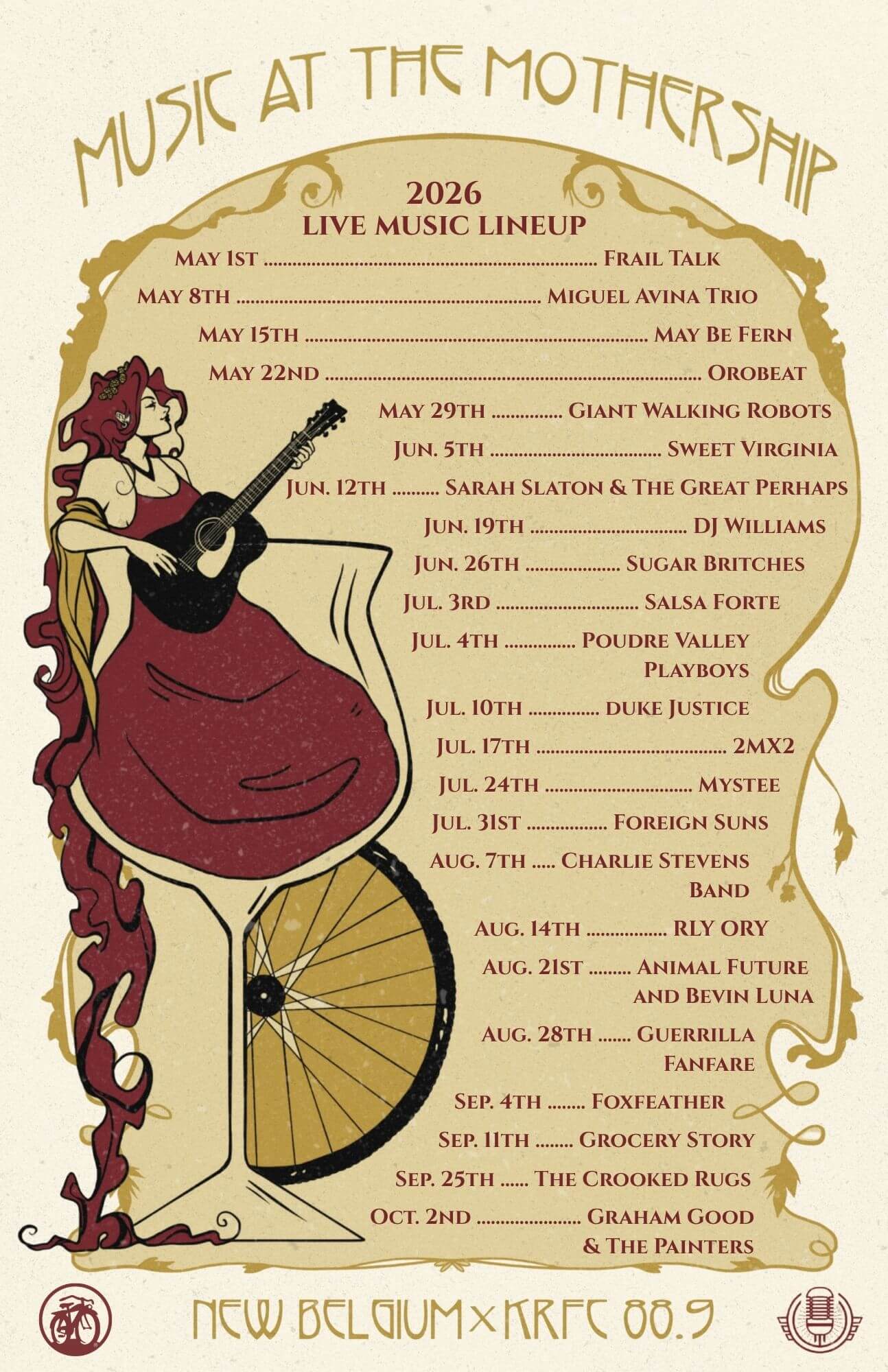 2026 Fort Collins Music Lineup